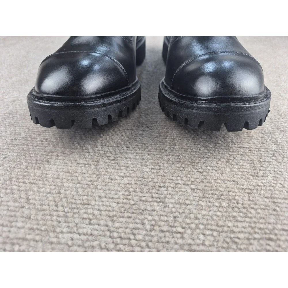 Allen Edmonds Park Avenue Shoes Men 11.5D Black Leather Lug Sole Cap Toe Oxford